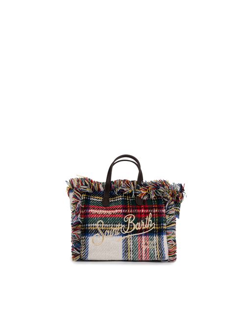 Borsa Vanity Mini Tartan Mc2 Saint Barth | VANITY MINI W01379G TARTAN TR10OR EMB